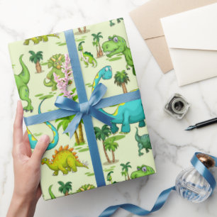 Kinderen Dinosaurus Pret Cadeaupapier