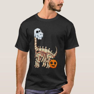 Kinderen Dinosaurus Skelet Geest Lui Halloween Kos T-shirt