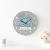 Kinderen dinosaurus Stegosaurus grijs blauw naam k Grote Klok (Huis)