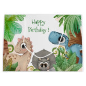 Kinderen Dinosaurus Verjaardag Groot Cadeauzakje (Voorkant)