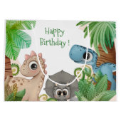 Kinderen Dinosaurus Verjaardag Groot Cadeauzakje (Achterkant)
