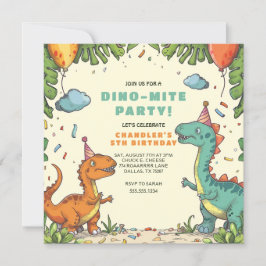 Kinderen Dinosaurus Verjaardag Kaart