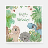Kinderen Dinosaurus Verjaardag Servet (Voorkant)