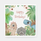 Kinderen Dinosaurus Verjaardag Servet (Voorkant)