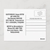 Kinderen Dinosaurus Verjaardagsfeest uitnodigingen (Achterkant)