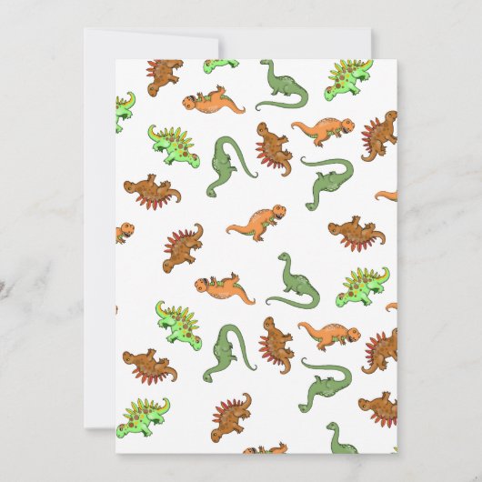 Kinderen Dinosaurus Verjaardagsfeest Uitnodigingen (Voorkant)
