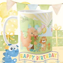 Kinderen Dinosaurus Verjaardagsfeest Watercolor