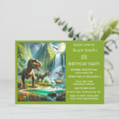 Kinderen Dinosaurussen Verjaardagsfeestje  Kaart (Staand voorkant)