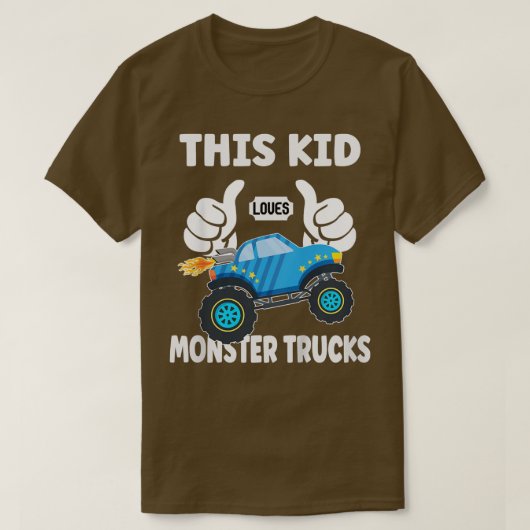 Kinderen Dit Kind verliest Monster Trucks 1794 T-shirt (Design voorkant)