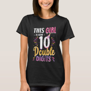 Kinderen dit meisje is nu 10 cijfers op de tiende t-shirt