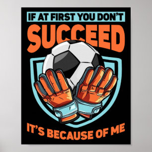 Kinderen Doelman Doel Voetbal Doelman Verdediger D Poster