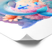 Kinderen Dolfijn Muur Kunst Poster (Hoek)