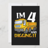 Kinderen Drie 4jr 4de verjaardag Bouw Jongen 4 Jr Kaart (Voorkant)