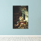 Kinderen dromen van speelgoed canvas afdruk (Insitu (Houten vloer))