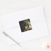 Kinderen dromen van speelgoed vierkante sticker (Envelop)