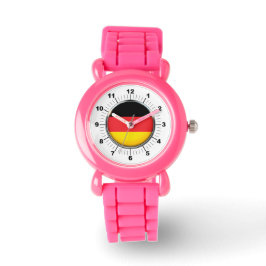 Kinderen Duitse vlag Roze Glitter Strap Horloge