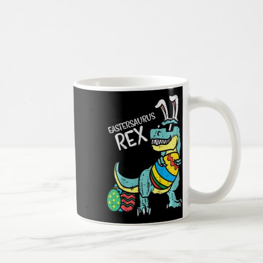 Kinderen Eastersaurus Rex Pasen Trex Konijn Peuter Koffiemok (Rechts)