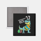 Kinderen Eastersaurus Rex Pasen Trex Konijn Peuter Magneet (Voorkant / Achterkant)