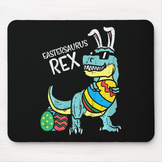 Kinderen Eastersaurus Rex Pasen Trex Konijn Peuter Muismat (Voorkant)