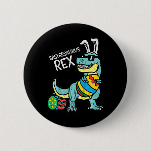 Kinderen Eastersaurus Rex Pasen Trex Konijn Peuter Ronde Button 5,7 Cm