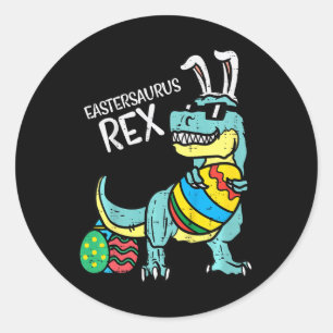 Kinderen Eastersaurus Rex Pasen Trex Konijn Peuter Ronde Sticker