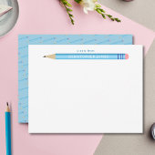 Kinderen Een briefje van Potlood Plat Notitiekaart Notitiekaartje