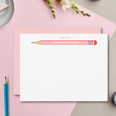 Kinderen Een briefje van Potlood Plat Notitiekaart Notitiekaartje