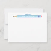 Kinderen Een briefje van Potlood Plat Notitiekaart Notitiekaartje (Voorkant)