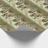  kinderen Een sneeuwman maken Cadeaupapier (Hoek)