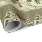  kinderen Een sneeuwman maken Cadeaupapier (Rol Hoek)