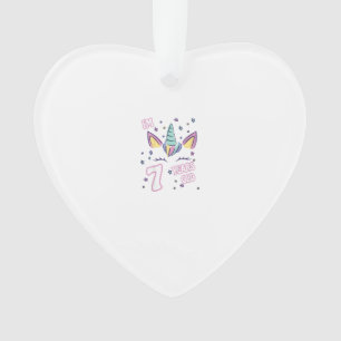 Kinderen Eenhoorn 7e verjaardag ik ben 7 jaar oud  Ornament