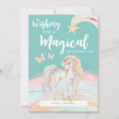 Kinderen Eenhoorn Magische Valentijn Feestdagenkaart (Voorkant)
