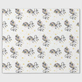 Kinderen Eenhoorn Zebra Cadeaupapier (Vlak)
