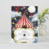 Kinderen Eenvoudig Circus Verjaardag Kaart (Staand voorkant)