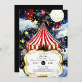 Kinderen Eenvoudig Circus Verjaardag Kaart (Voorkant / Achterkant)