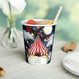 Kinderen Eenvoudig Circus Verjaardag Papieren Bekers