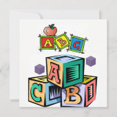 kinderen eerste baby verjaardagsuitnodiging kaart (Achterkant)