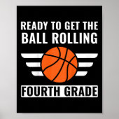 Kinderen eerste dag van de 4e klas jongens vierde  poster (Voorkant)