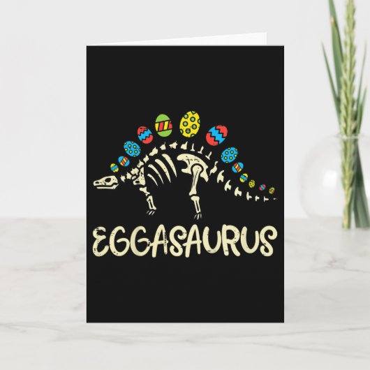 Kinderen Eggasaurus Pasen Stegosaurus Dinosaurus J Kaart (Voorkant)