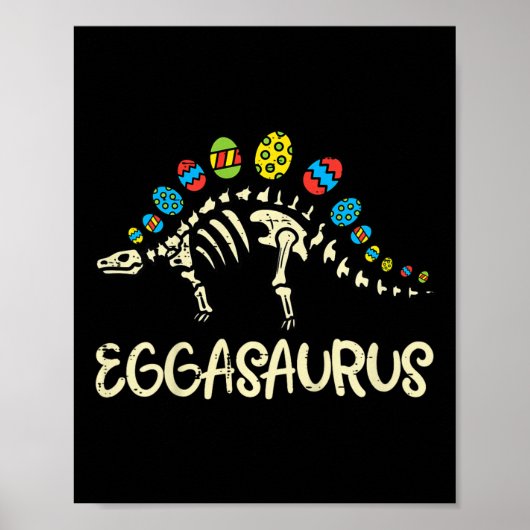 Kinderen Eggasaurus Pasen Stegosaurus Dinosaurus J Poster (Voorkant)