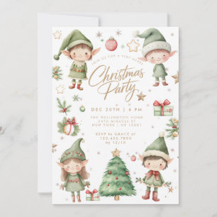 Kinderen Elf Elfen Kerstfeest Kaart
