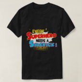Kinderen Elke superheld heeft een Sidetrap Brother T-shirt (Design voorkant)