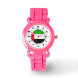 Kinderen Emirates Flag Pink Glitter Strap Watch Horloge