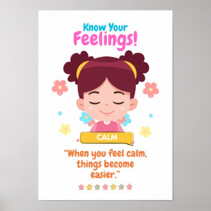 Kinderen Emotie Met Calmte Poster