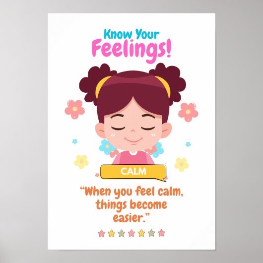 Kinderen Emotie Met Calmte Poster (Voorkant)