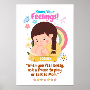 Kinderen Emotie Met Eenzaamheid Poster