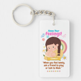 Kinderen Emotie Met Eenzaamheid Sleutelhanger