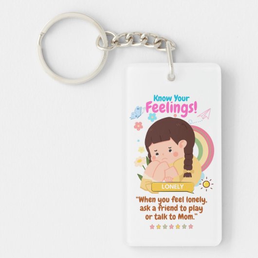 Kinderen Emotie Met Eenzaamheid Sleutelhanger (Voorkant)