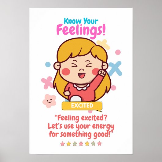 Kinderen Emotie Met Opwinding Poster (Voorkant)