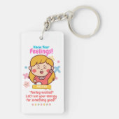 Kinderen Emotie Met Opwinding Sleutelhanger (achterkant)